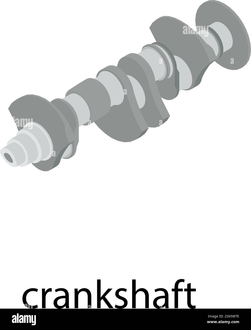 Icona albero motore. Isometrico dell'icona vettoriale dell'albero motore per la progettazione Web isolato su sfondo bianco. Icona dell'albero motore, stile isometrico Illustrazione Vettoriale