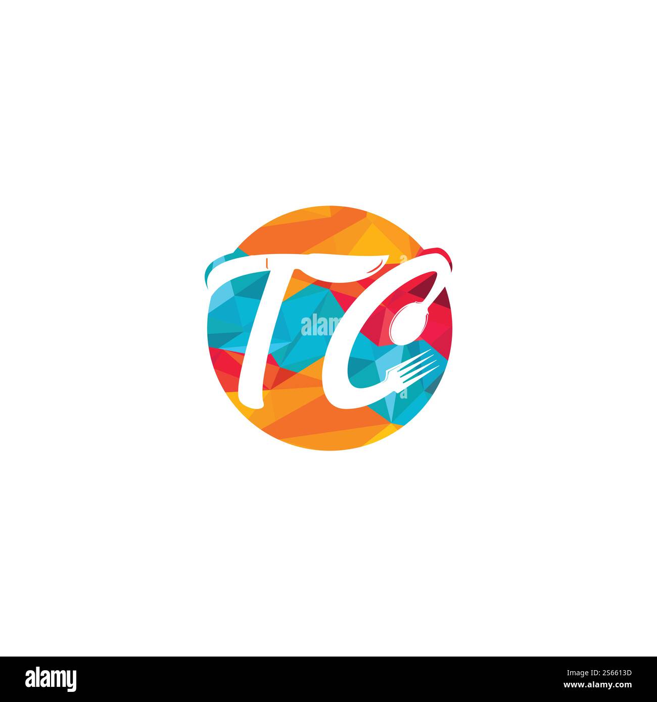 Logo Letter TC Cooking and Restaurant. Illustrazione Vettoriale