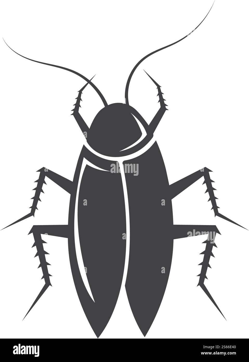 Disegno dell'illustrazione vettoriale dell'icona Cokroach Illustrazione Vettoriale