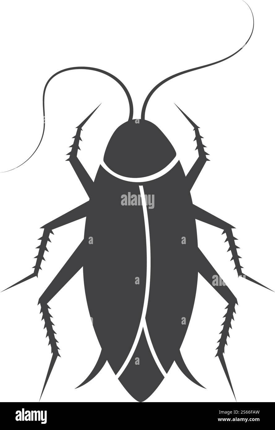Disegno dell'illustrazione vettoriale dell'icona Cokroach Illustrazione Vettoriale