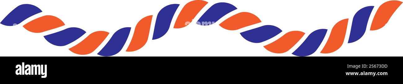 design del modello vettoriale del logo della fune Illustrazione Vettoriale