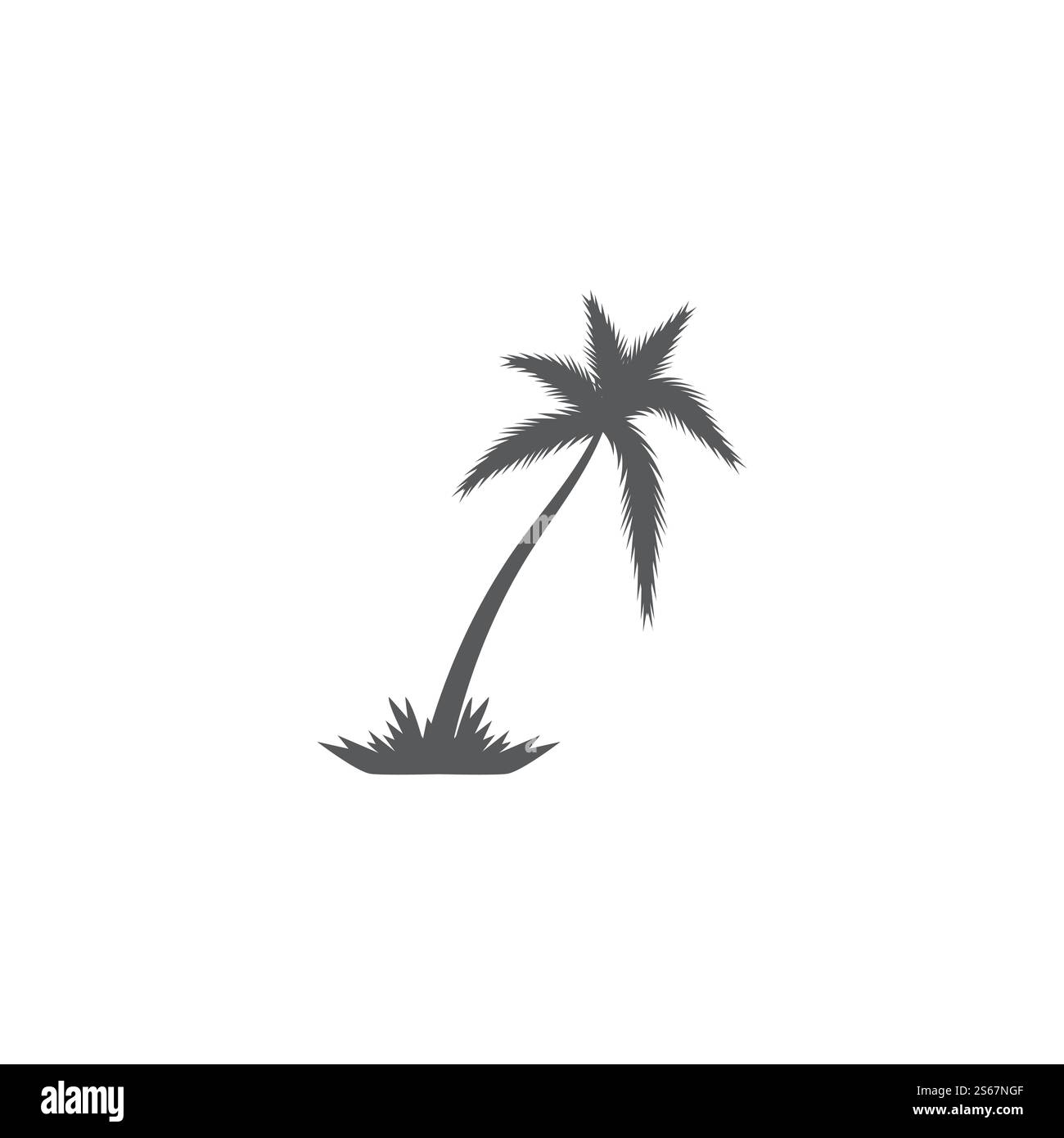 Palm tree estate modello logo illustrazione vettoriale Illustrazione Vettoriale
