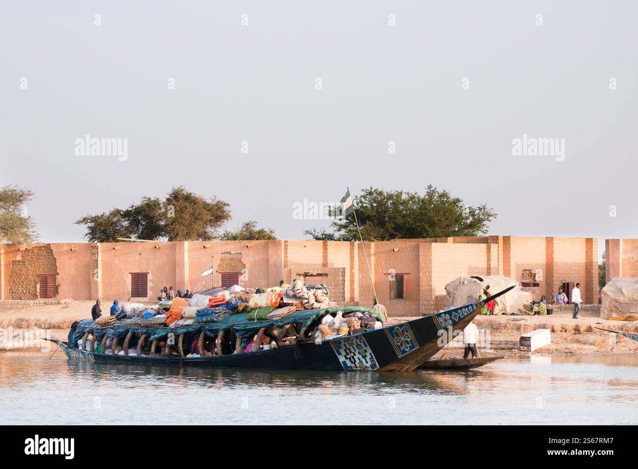 Scena del fiume Mali Foto Stock
