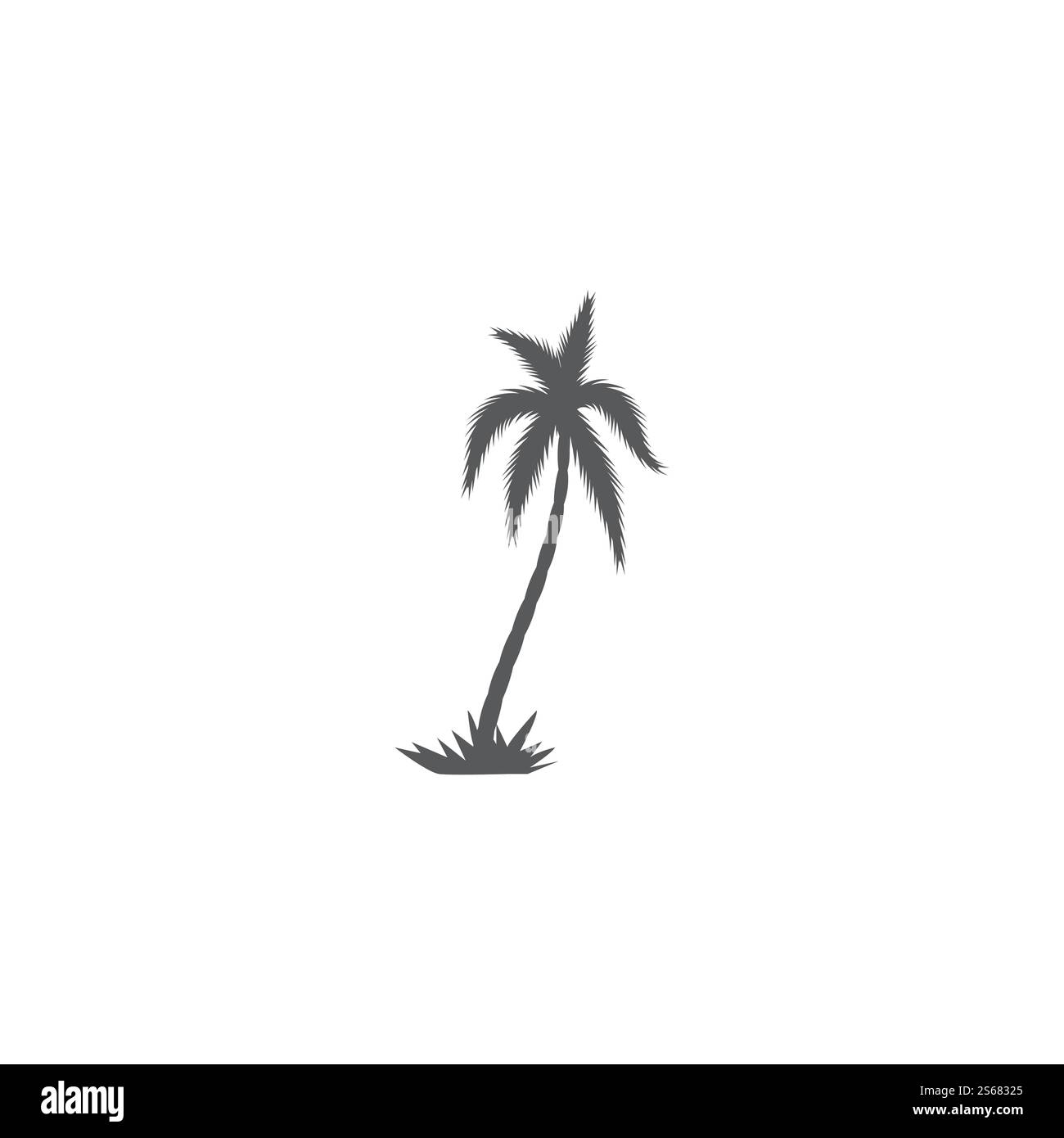Palm tree estate modello logo illustrazione vettoriale Illustrazione Vettoriale