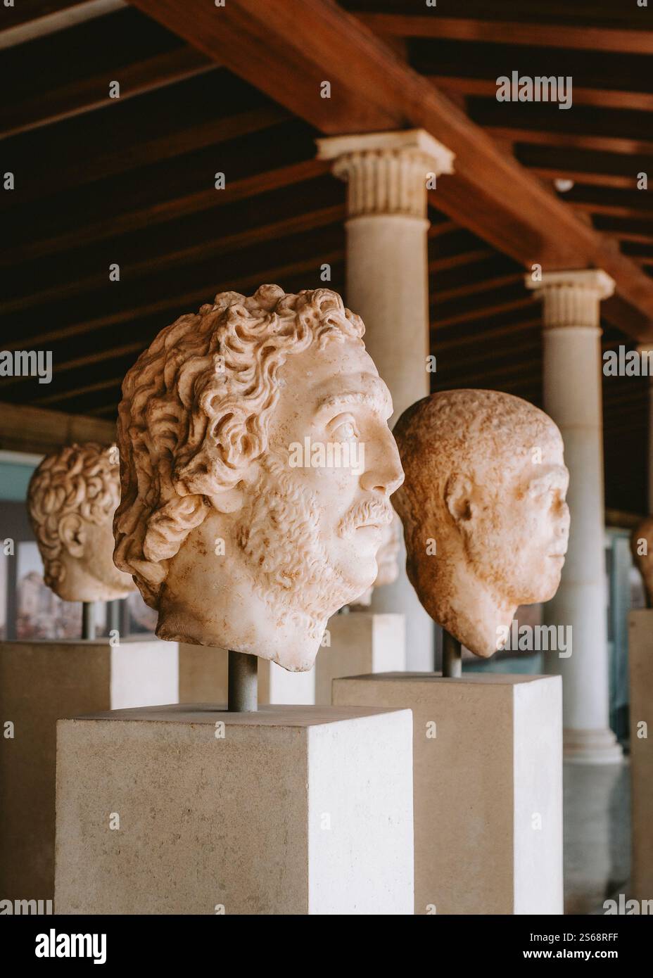 Sculture greche, Atene, Grecia Foto Stock