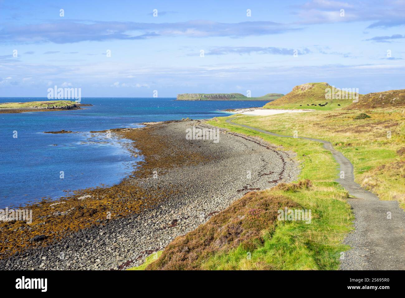 Sentiero pedonale per Coral Beach Scozia a Claigan vicino a Dunvegan Isola di Skye Scozia Regno Unito Europa Foto Stock