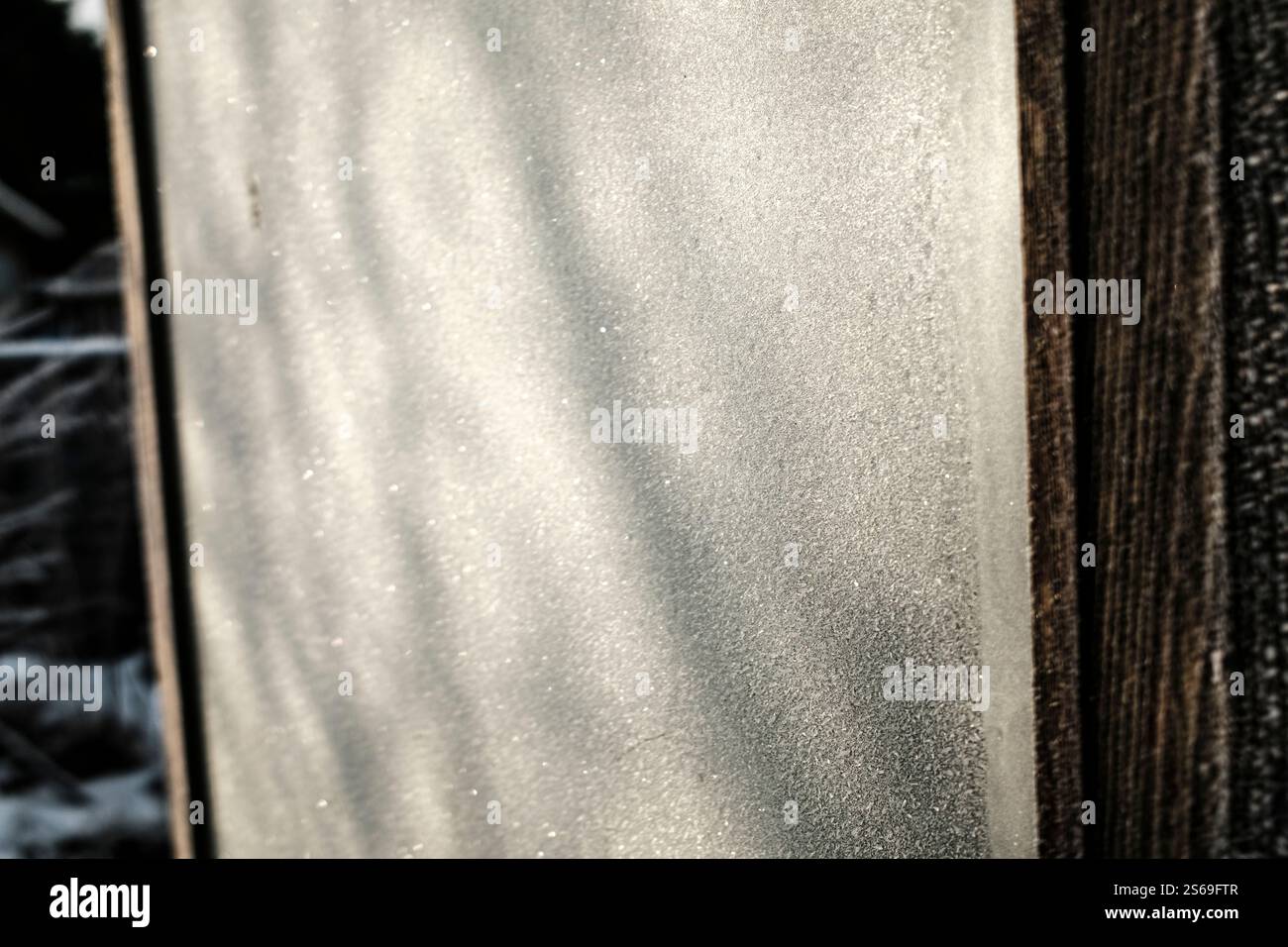 Finestra della serra smerigliata Foto Stock