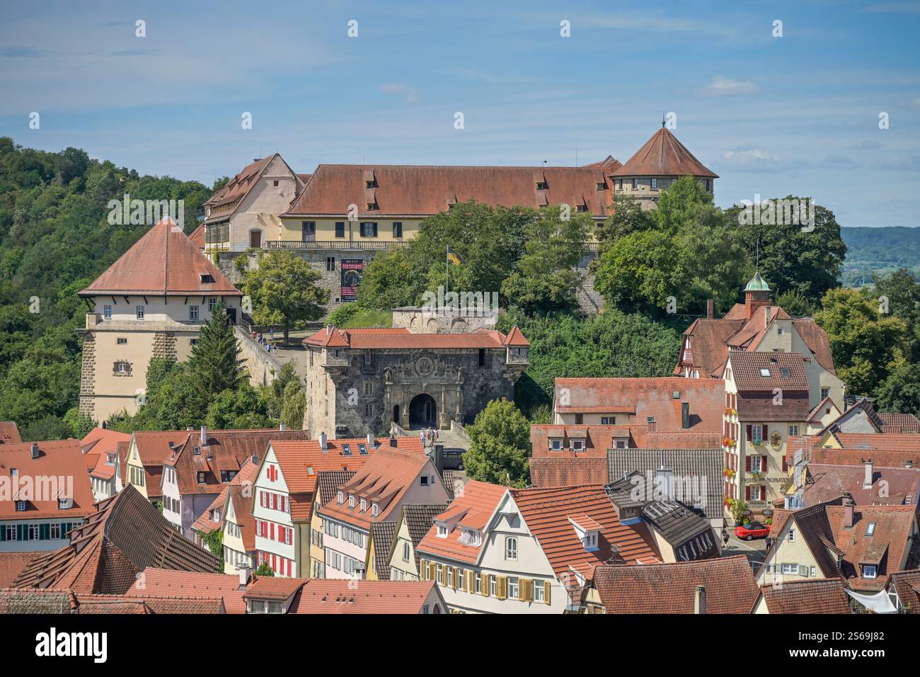 Schloss Hohentübingen, Tübingen, Baden-Württemberg, Deutschland Foto Stock