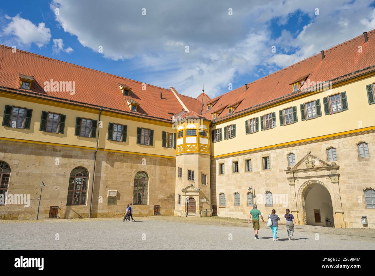 Schlosshof, Schloß Hohentübingen, Tübingen, Baden-Württemberg, Deutschland Foto Stock