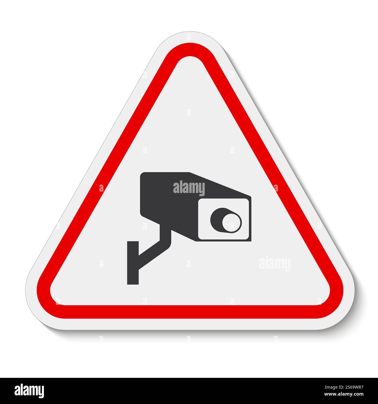 Simbolo telecamera di sicurezza CCTV, illustrazione vettoriale, isolamento su etichetta di sfondo bianca .EPS10 Illustrazione Vettoriale