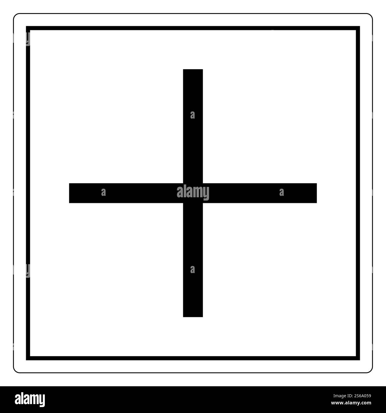 Più simbolo di polarità positiva segno isolato su sfondo bianco, illustrazione vettoriale EPS.10 Illustrazione Vettoriale