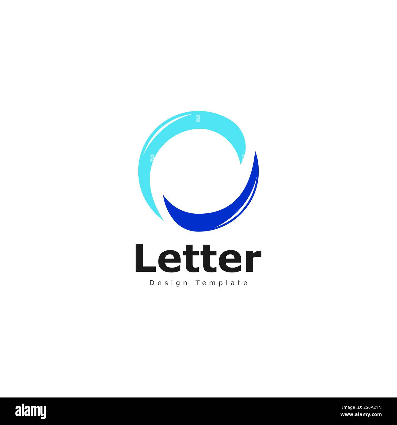 lettera o numero 0 icona logo elementi modello design Illustrazione Vettoriale