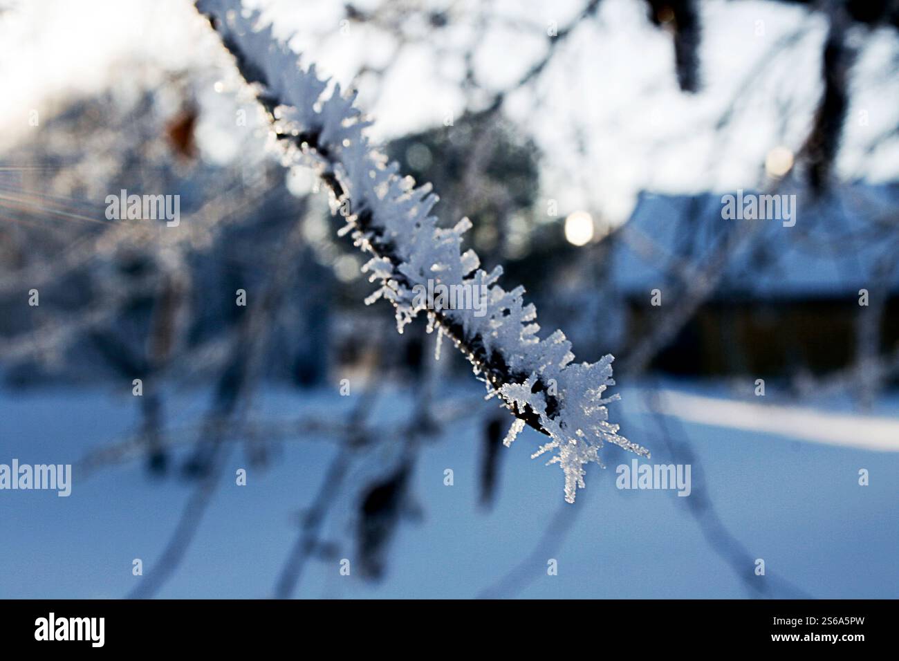 Inverno in Norvegia, ghiacciato e bello Foto Stock