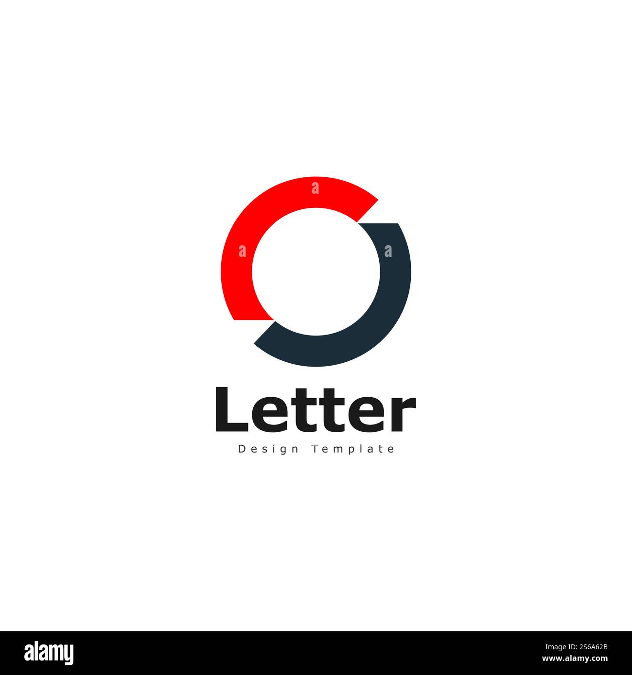 lettera o numero 0 icona logo elementi modello design Illustrazione Vettoriale
