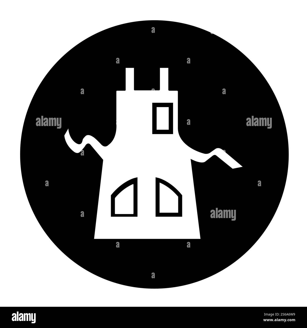 Simbolo indossare grembiule isolare su sfondo bianco, illustrazione vettoriale Illustrazione Vettoriale