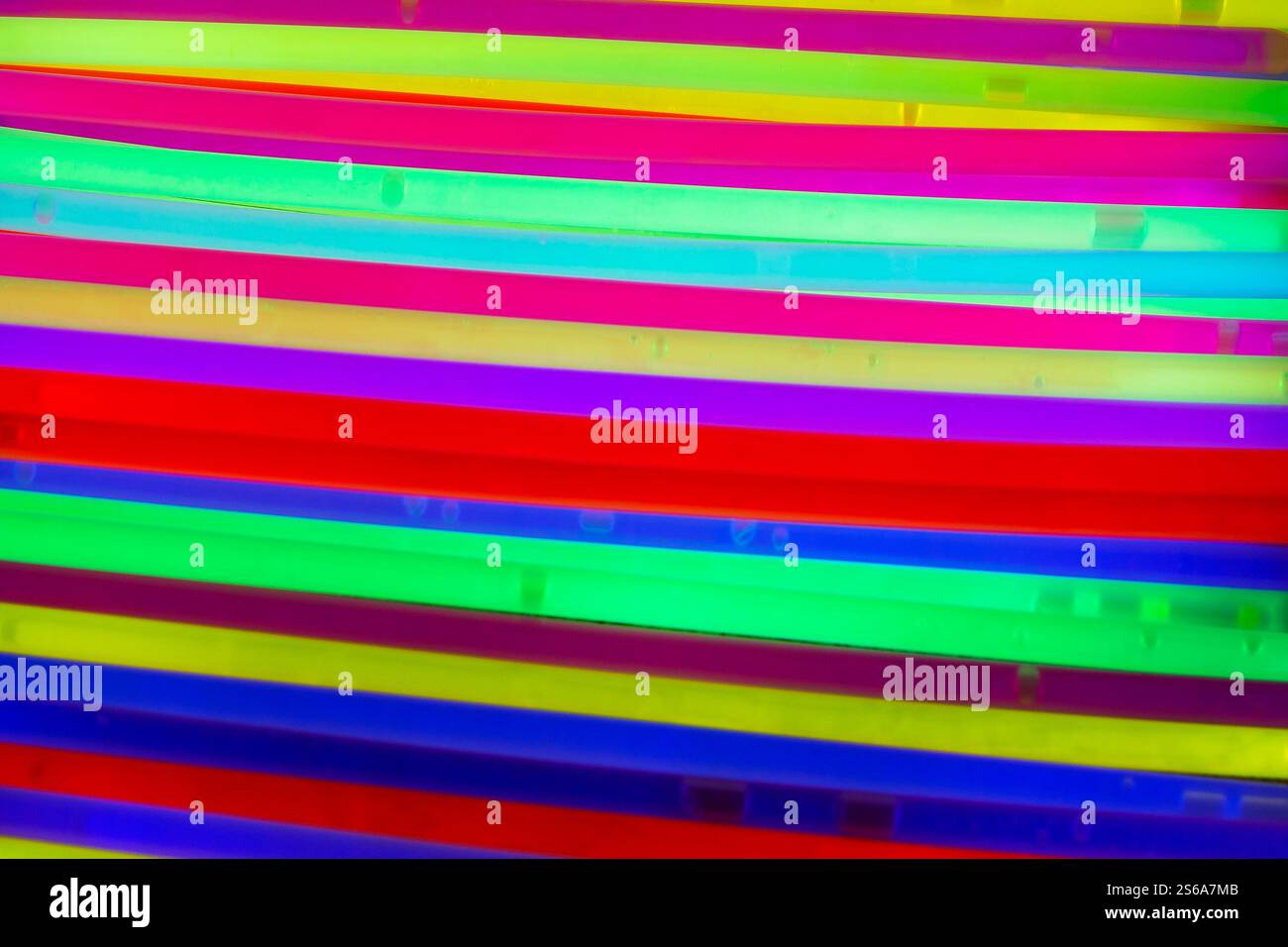 Full Frame di bastoncini al neon Foto Stock