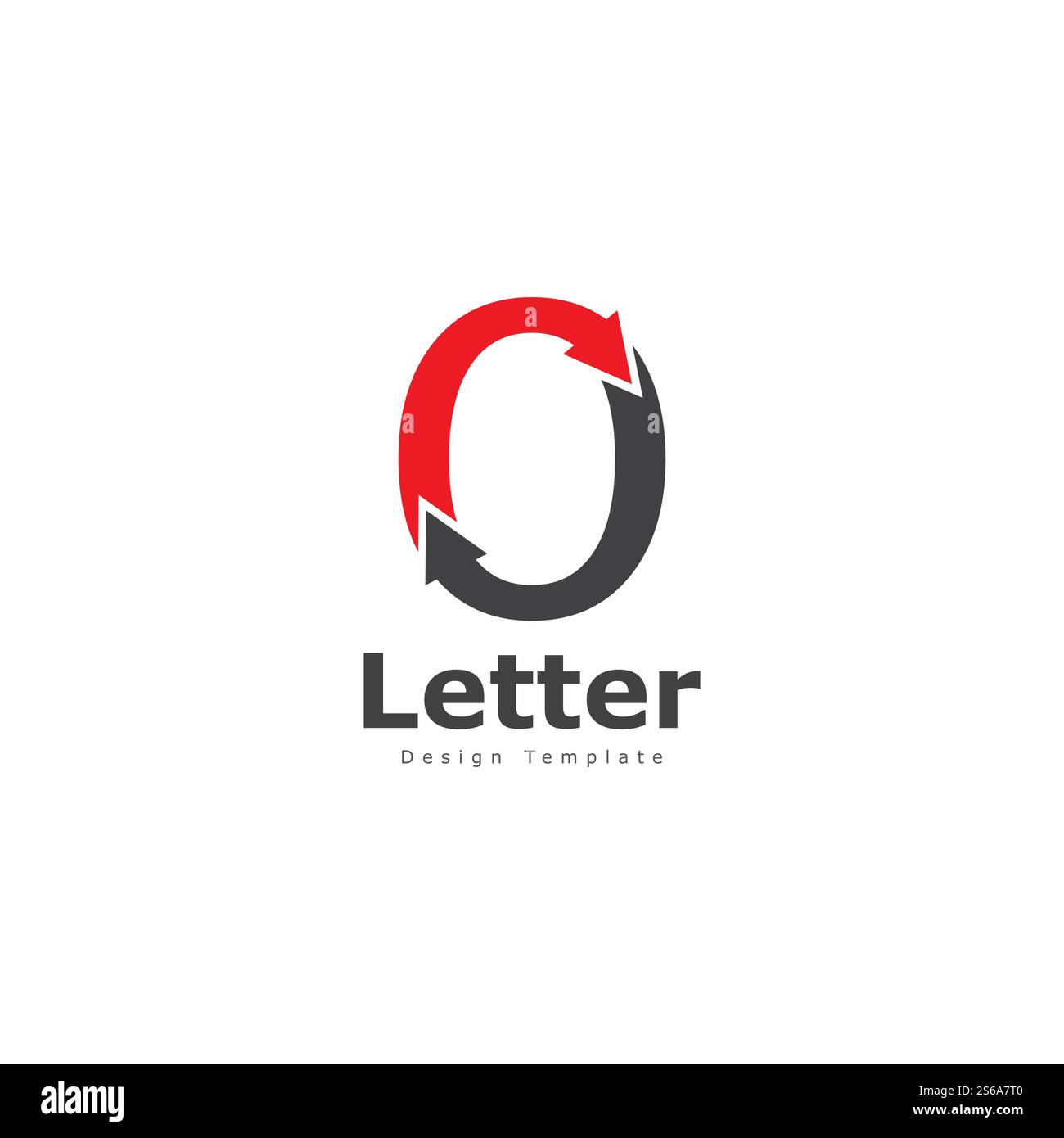 lettera o numero 0 icona logo elementi modello design Illustrazione Vettoriale