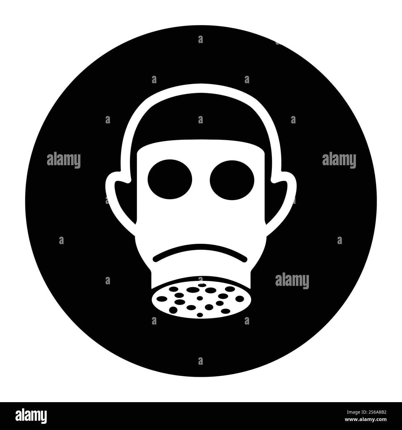 Simbolo indossare Full Face Sign su sfondo nero, illustrazione vettoriale Illustrazione Vettoriale