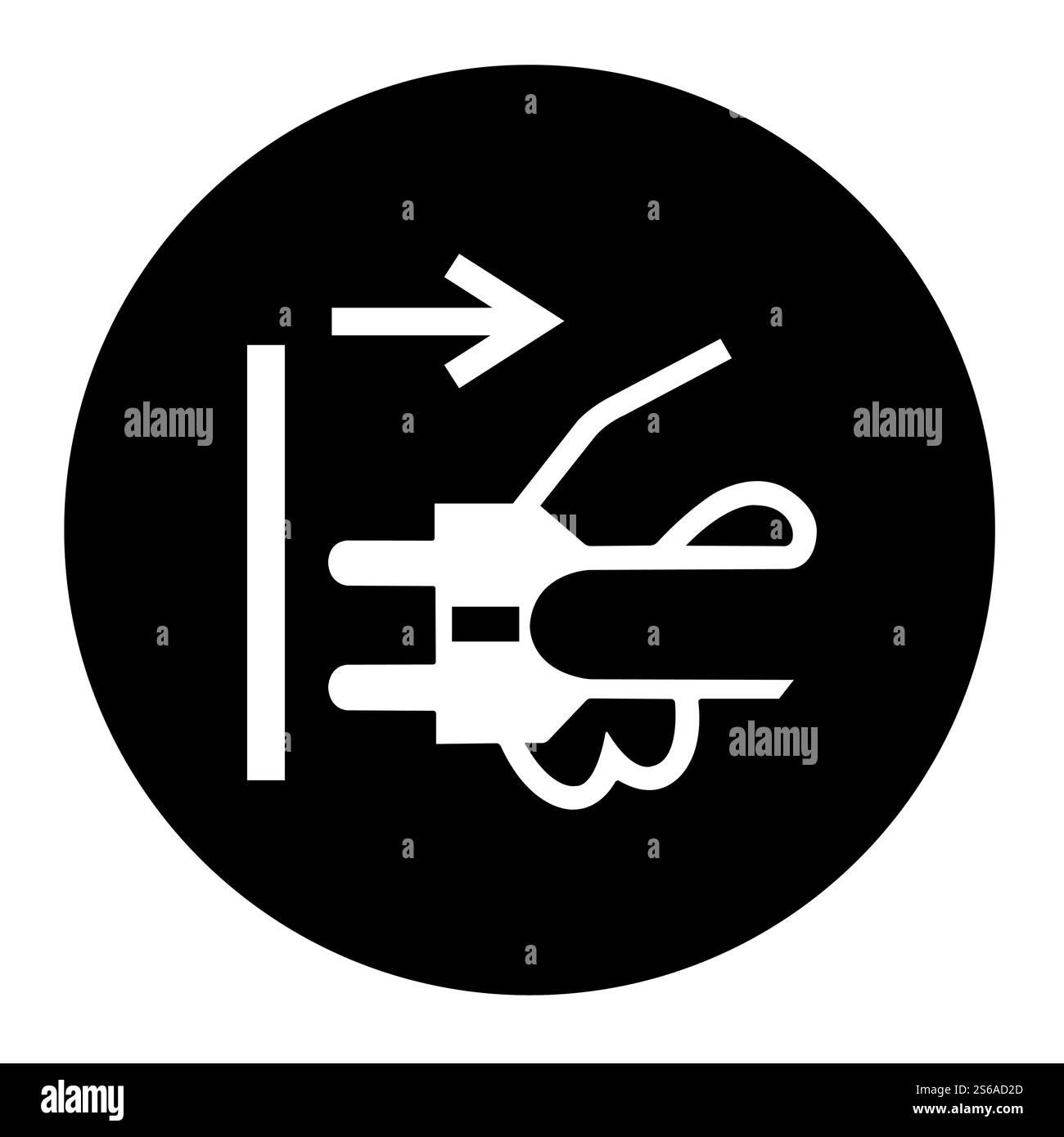 Icona PPE.scollegare la spina di rete dal simbolo della presa elettrica isolamento su sfondo bianco,illustrazione vettoriale EPS.10 Illustrazione Vettoriale