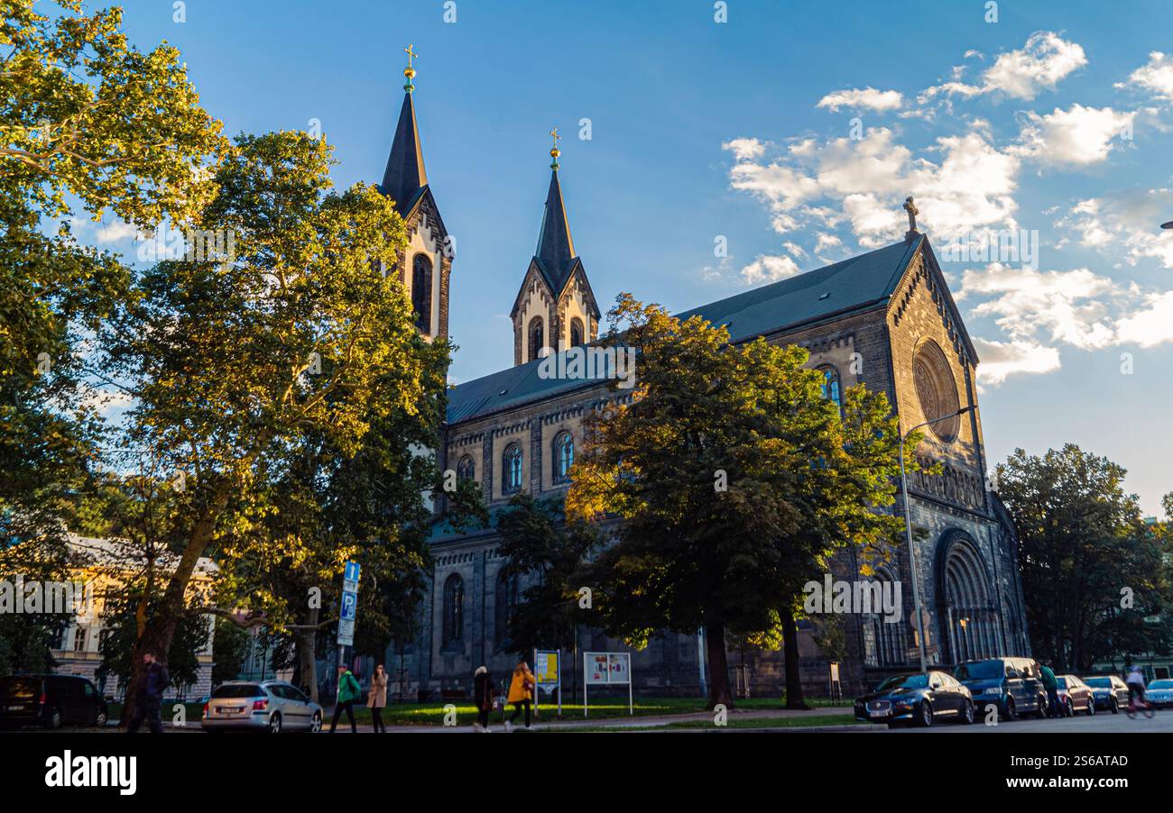 Praha, chiesa Cechia dei Santi Cirillo e Metodio Foto Stock