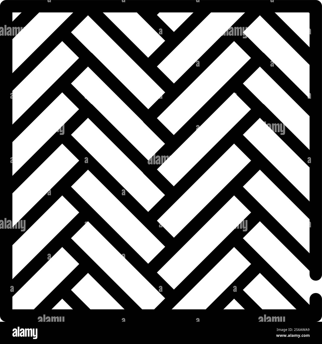 icona vettoriale della linea del pavimento in parquet. cartello pavimento parquet. illustrazione nera del simbolo del contorno isolato. illustrazione isolata dell'icona della linea del pavimento in parquet Illustrazione Vettoriale