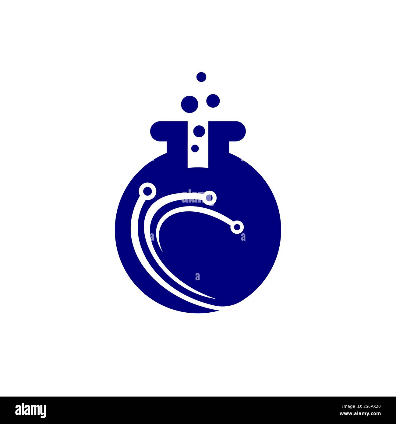 Design del logo vettoriale Tech Lab. Modello del logo Modern Lab. Illustrazione Vettoriale