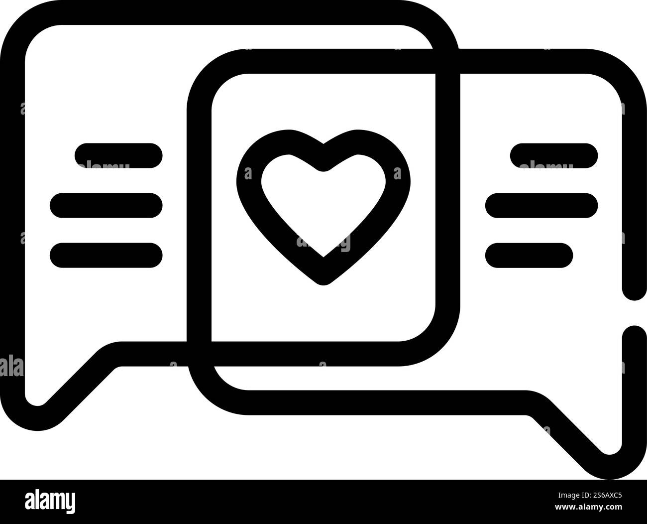 adorabile vettore dell'icona della linea di corrispondenza. amorevole segno di corrispondenza. illustrazione nera del simbolo del contorno isolato. illustrazione vettoriale con icona della linea di corrispondenza isolata Illustrazione Vettoriale