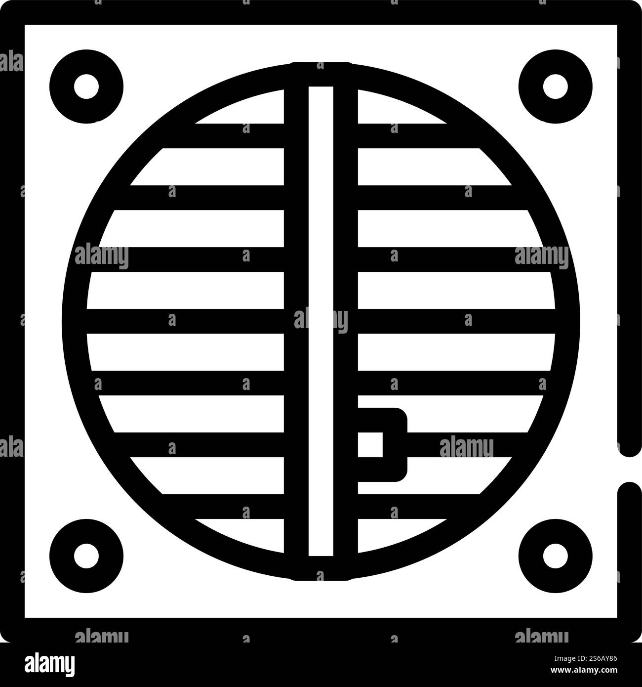 vettore icona linea di riparazione ventilazione. segnale di riparazione ventilazione. illustrazione nera del simbolo del contorno isolato. illustrazione dell'icona della linea di riparazione della ventilazione isolata dal vettore Illustrazione Vettoriale
