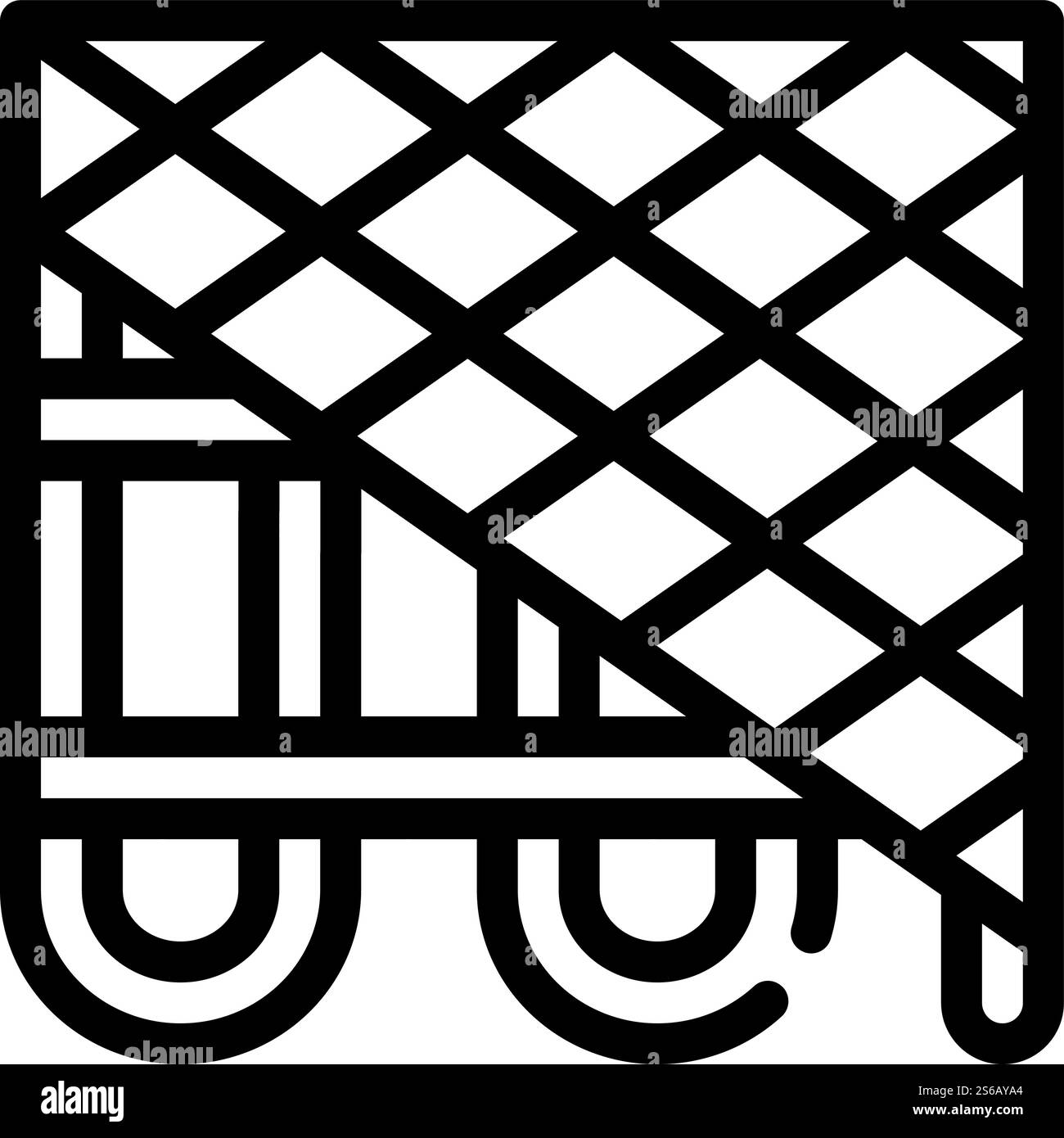 vettore icona linea riscaldamento pavimento. segnale riscaldamento pavimento. illustrazione nera del simbolo del contorno isolato. illustrazione isolata dell'icona della linea di riscaldamento del pavimento Illustrazione Vettoriale