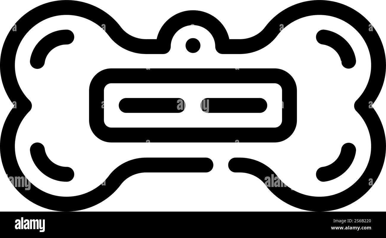 vettore dell'icona della linea del badge del tag del nome. cartello con il nome del badge. illustrazione nera del simbolo del contorno isolato. illustrazione vettoriale dell'icona della linea del badge del tag del nome Illustrazione Vettoriale