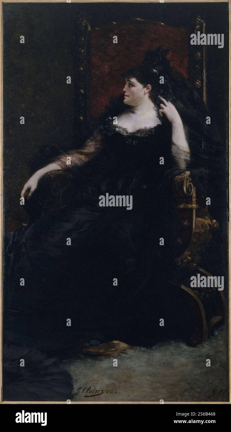 Georges Jules Victor Clairin - Ritratto di Gabrielle Krauss (1842-1906), chanteuse Foto Stock