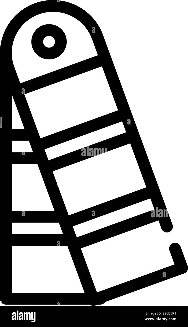 spettro per il vettore dell'icona della linea di corrispondenza dei colori. spettro per il segno di corrispondenza dei colori. illustrazione nera del simbolo del contorno isolato. spettro per l'illustrazione vettoriale dell'icona della linea di corrispondenza dei colori Illustrazione Vettoriale