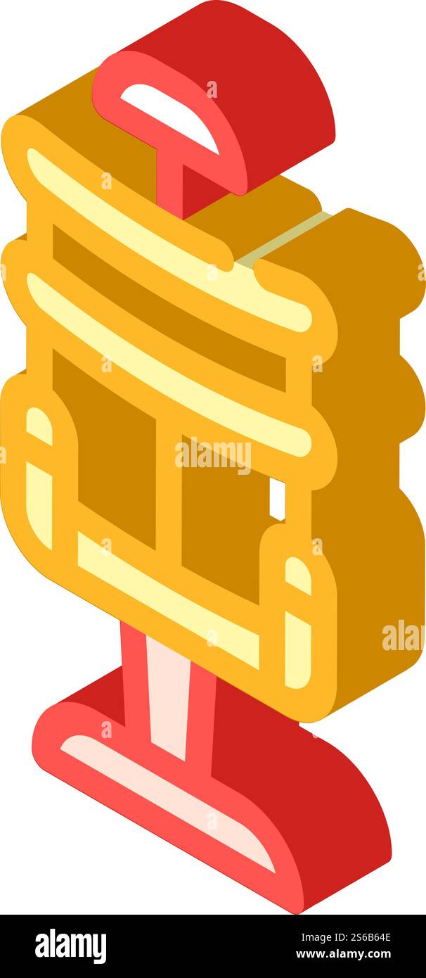 vettore icona isometrica sedia elettrica. cartello sedia elettrica. illustrazione del simbolo isolato. illustrazione vettoriale dell'icona isometrica della sedia elettrica isolata Illustrazione Vettoriale