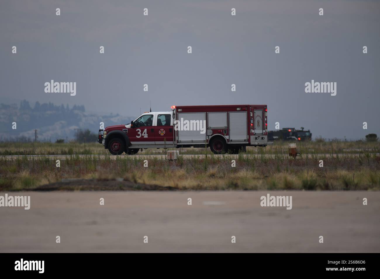 Veicolo di supporto ARFF USMC Foto Stock