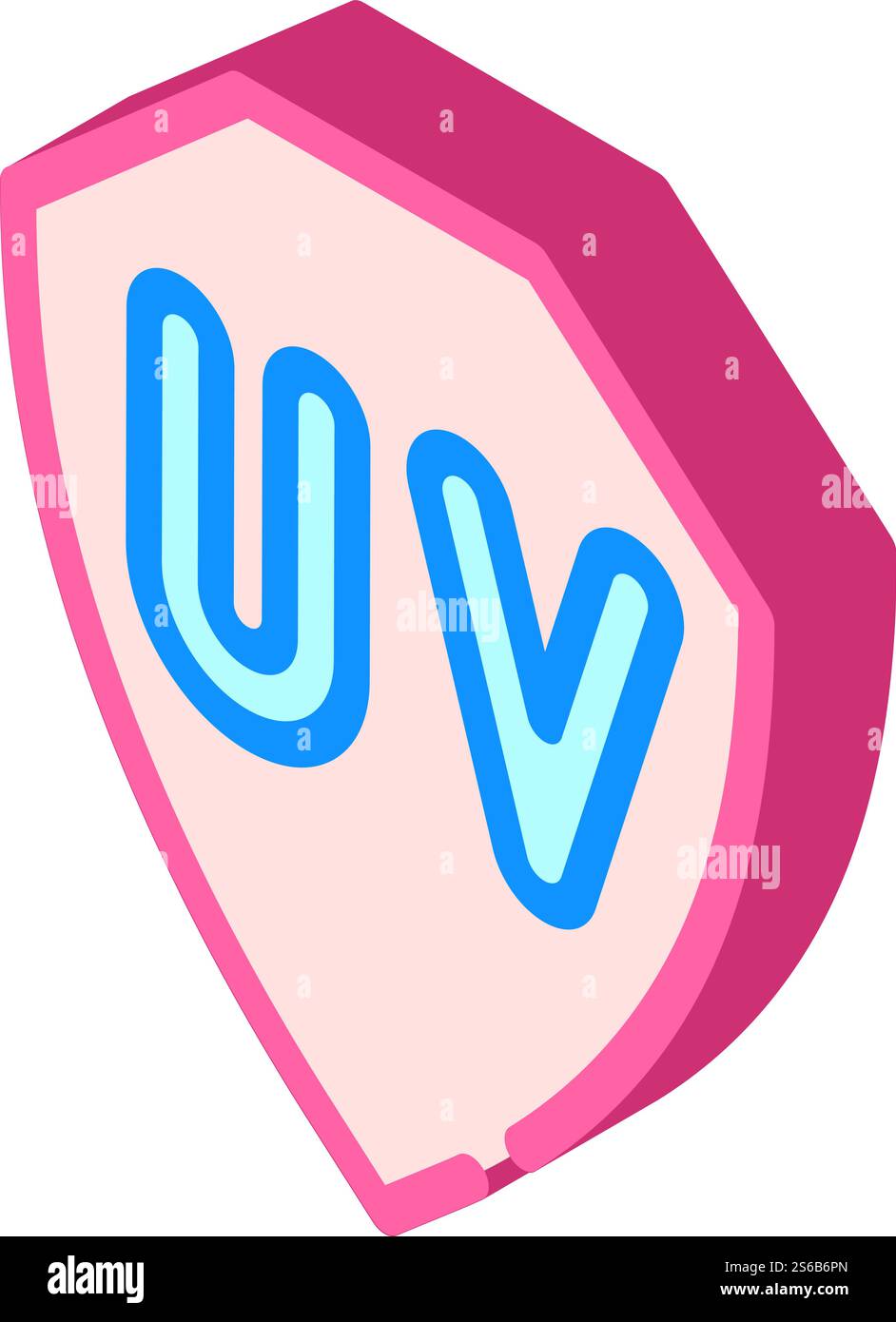 icona vettoriale isometrica con protezione uv ultravioletta. cartello di protezione uv ultravioletto. illustrazione del simbolo isolato. illustrazione vettoriale dell'icona isometrica con protezione uv ultravioletta Illustrazione Vettoriale