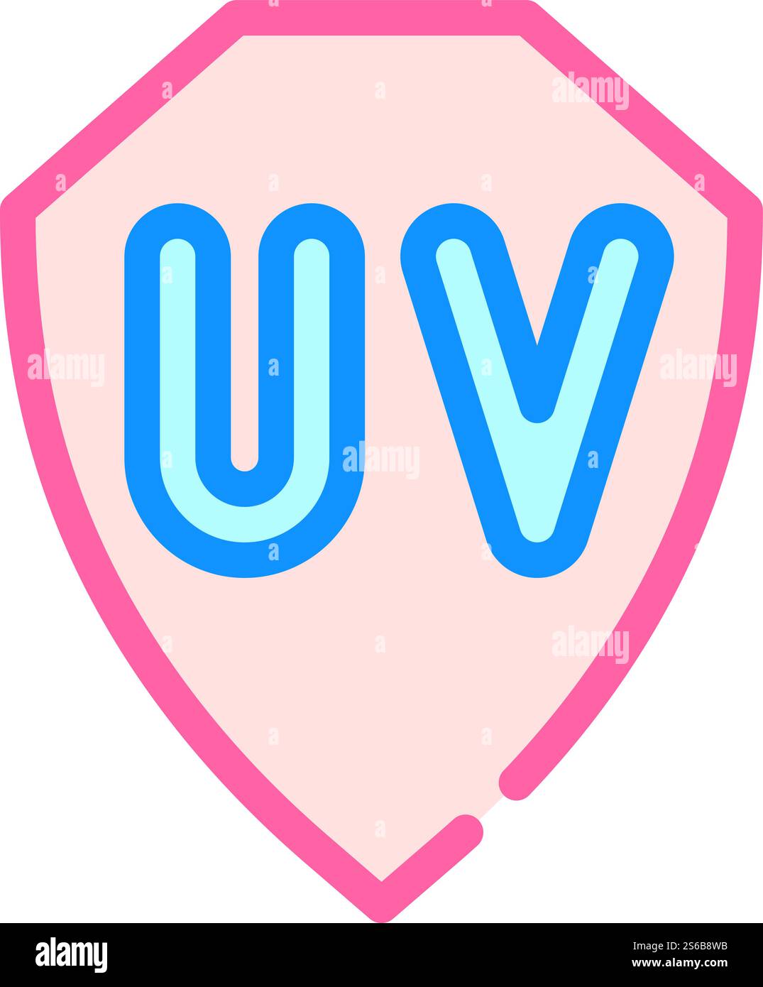 icona vettoriale a colori con protezione uv ultravioletta. cartello di protezione uv ultravioletto. illustrazione del simbolo isolato. illustrazione vettoriale dell'icona a colori con protezione uv ultravioletta Illustrazione Vettoriale