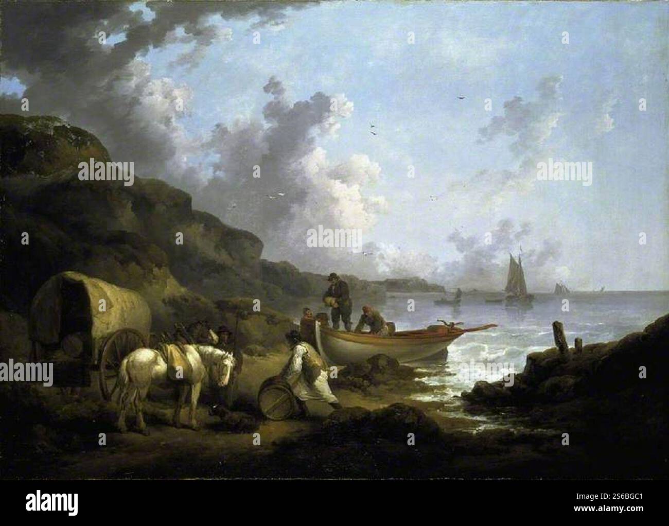 George Morland (1763-1804) - The Smugglers Foto Stock