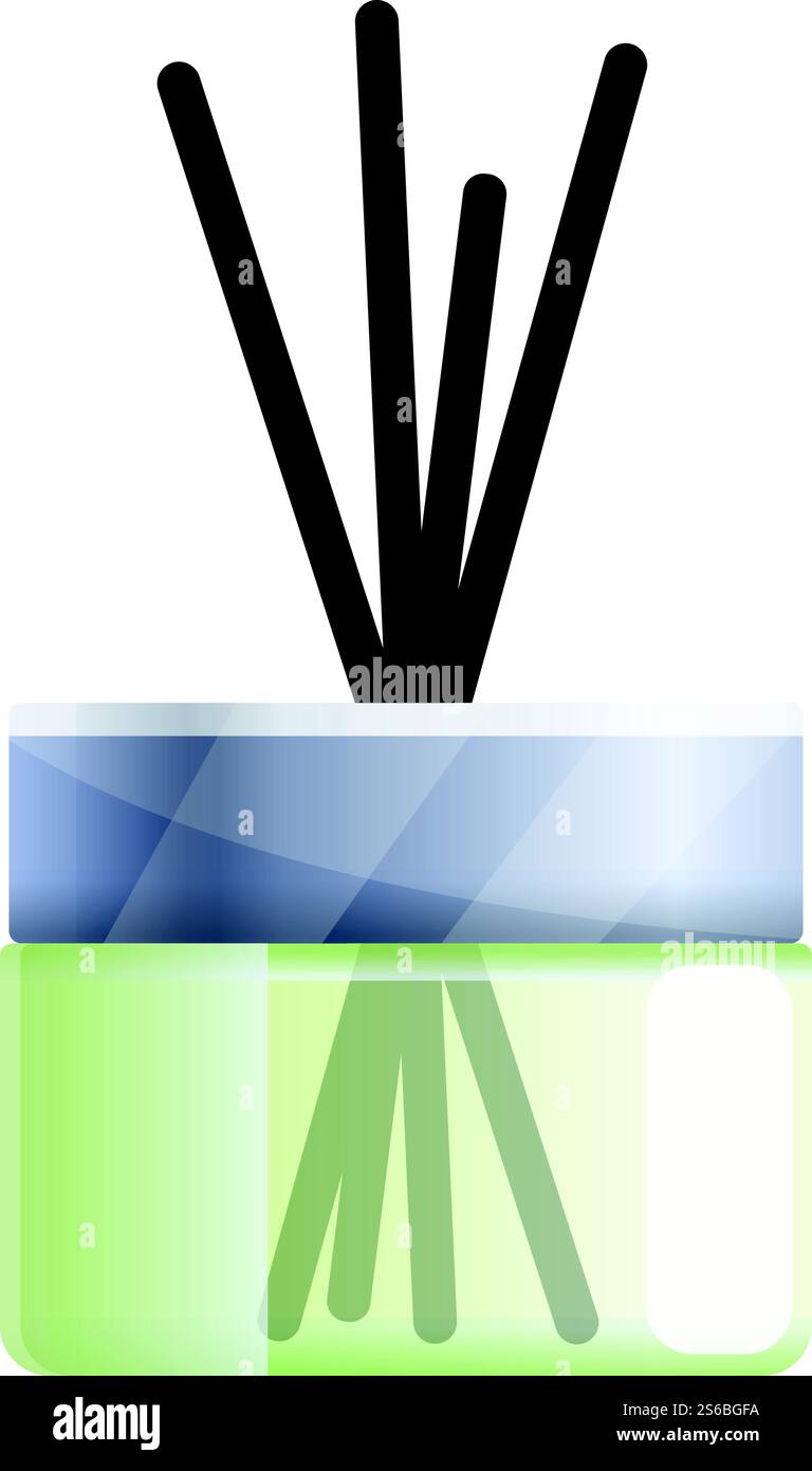 Icona diffusore olio essenziale. Cartoni animati dell'icona vettoriale del diffusore di olio essenziale per la progettazione di Web isolati su sfondo bianco. Icona diffusore di olio essenziale, stile cartone animato Illustrazione Vettoriale