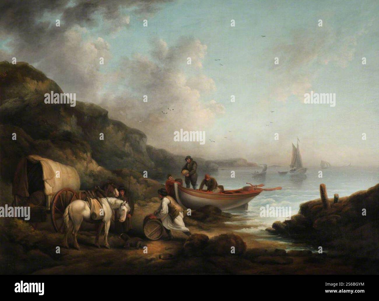 George Morland (1763-1804) - Smugglers Foto Stock