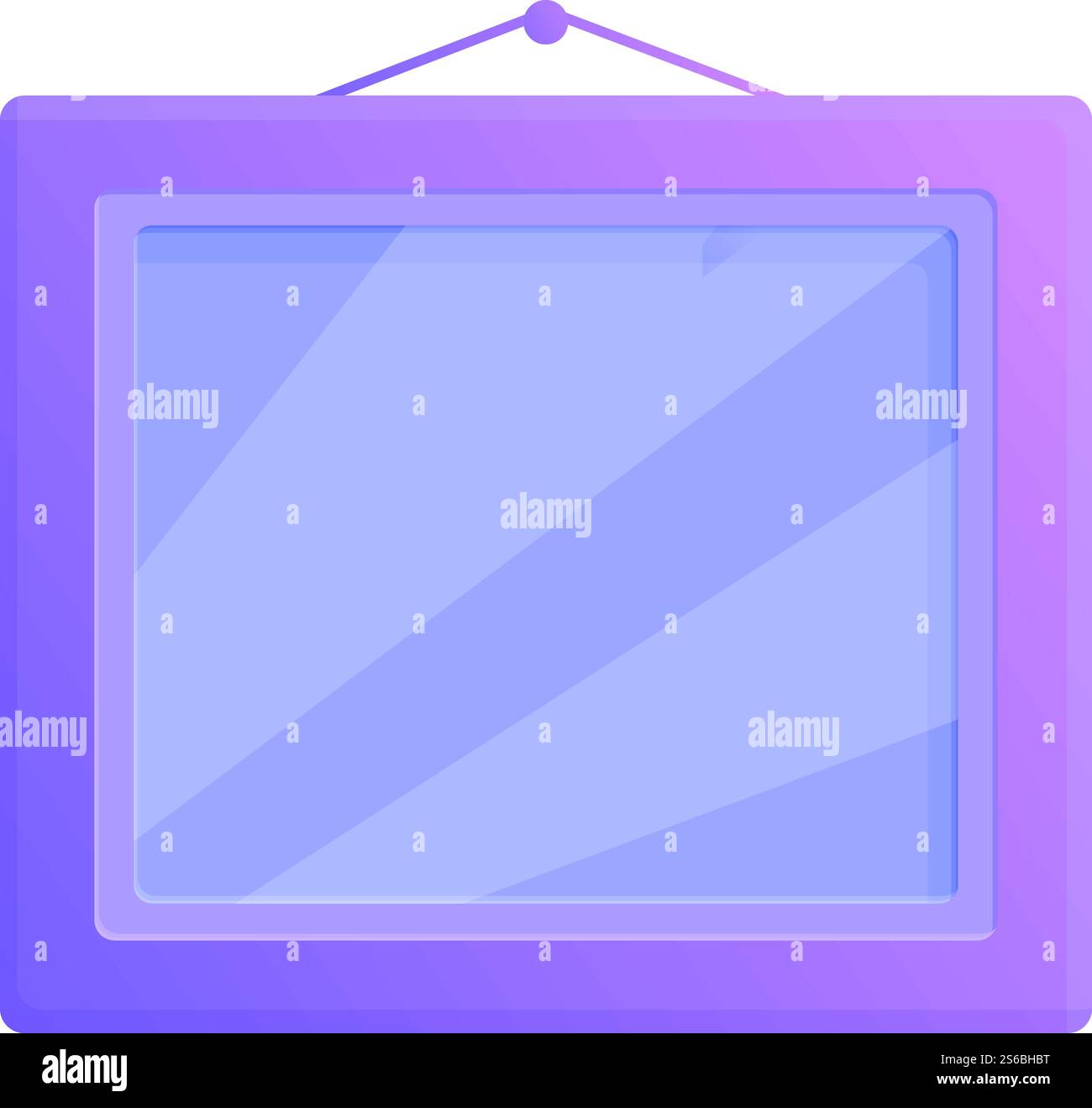 Icona cornice fotografica artistica. Cartoni animati con icona vettoriale di cornici fotografiche per il web design isolato su sfondo bianco. Icona cornice fotografica artistica, stile cartone animato Illustrazione Vettoriale