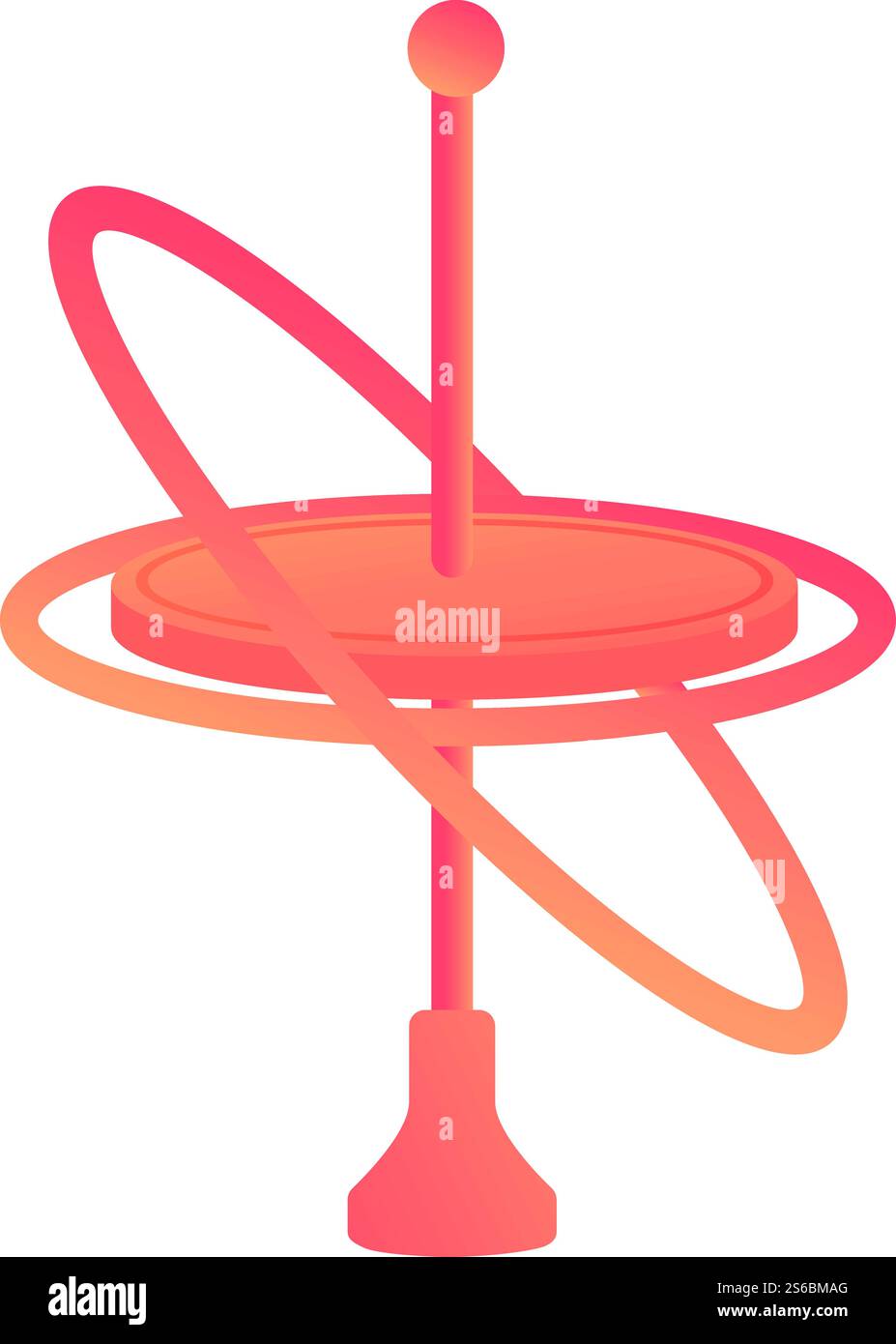 Icona giroscopio di bilanciamento. Cartoon dell'icona vettoriale del giroscopio Balance per il web design isolato su sfondo bianco. Icona giroscopio bilanciata, stile cartone animato Illustrazione Vettoriale