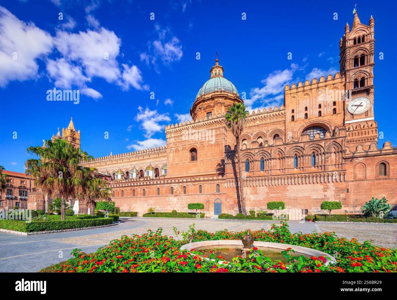 Palermo, Sicilia. Cattedrale assunzione della Vergine Maria, patrimonio dei Normanni medievali in Italia. Foto Stock