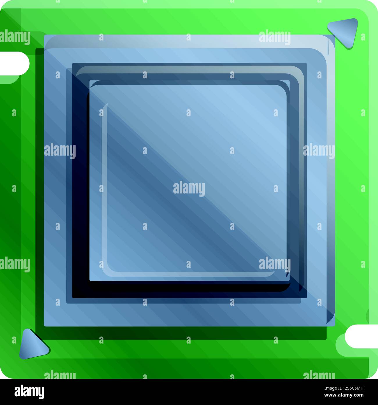 Icona del processore elettronico. Cartoon dell'icona vettoriale del processore elettronico per il web design isolato su sfondo bianco. Icona del processore elettronico, stile cartoni animati Illustrazione Vettoriale