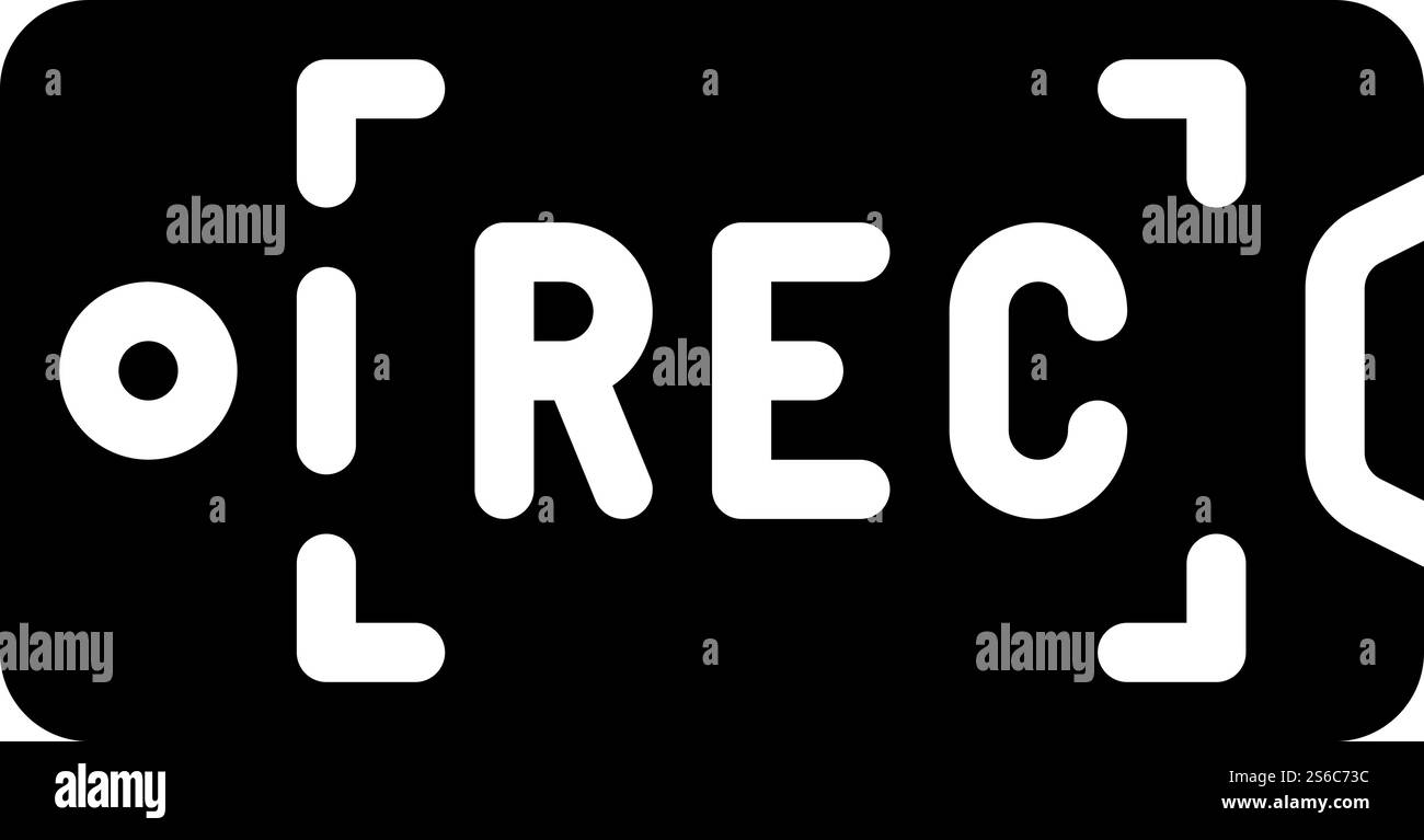 icona del glifo della videocamera del telefono vettoriale. segnale videocamera telefono. illustrazione nera del simbolo del contorno isolato. illustrazione vettoriale dell'icona del glifo della videocamera del telefono Illustrazione Vettoriale