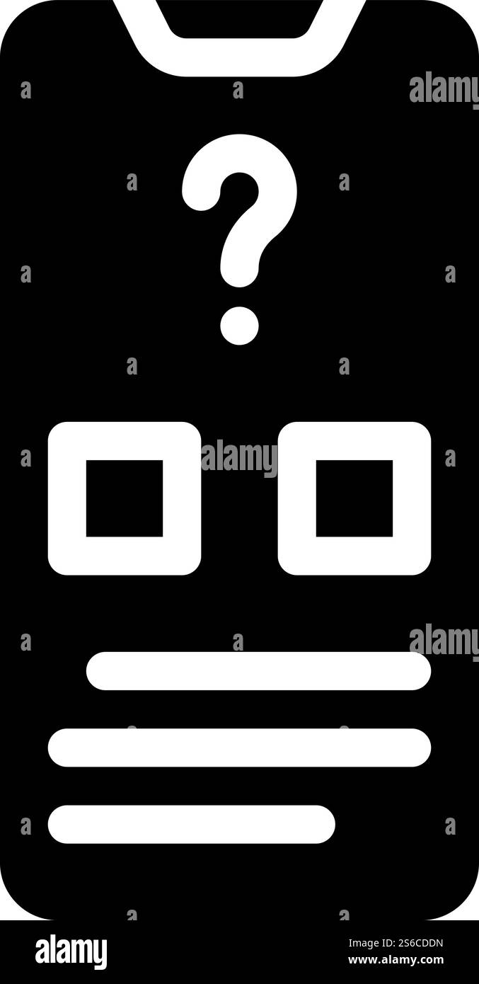 vettore dell'icona del glifo di voting elettronico. segno di voto elettronico. illustrazione nera del simbolo del contorno isolato. illustrazione del vettore dell'icona del glifo di voting elettronico Illustrazione Vettoriale