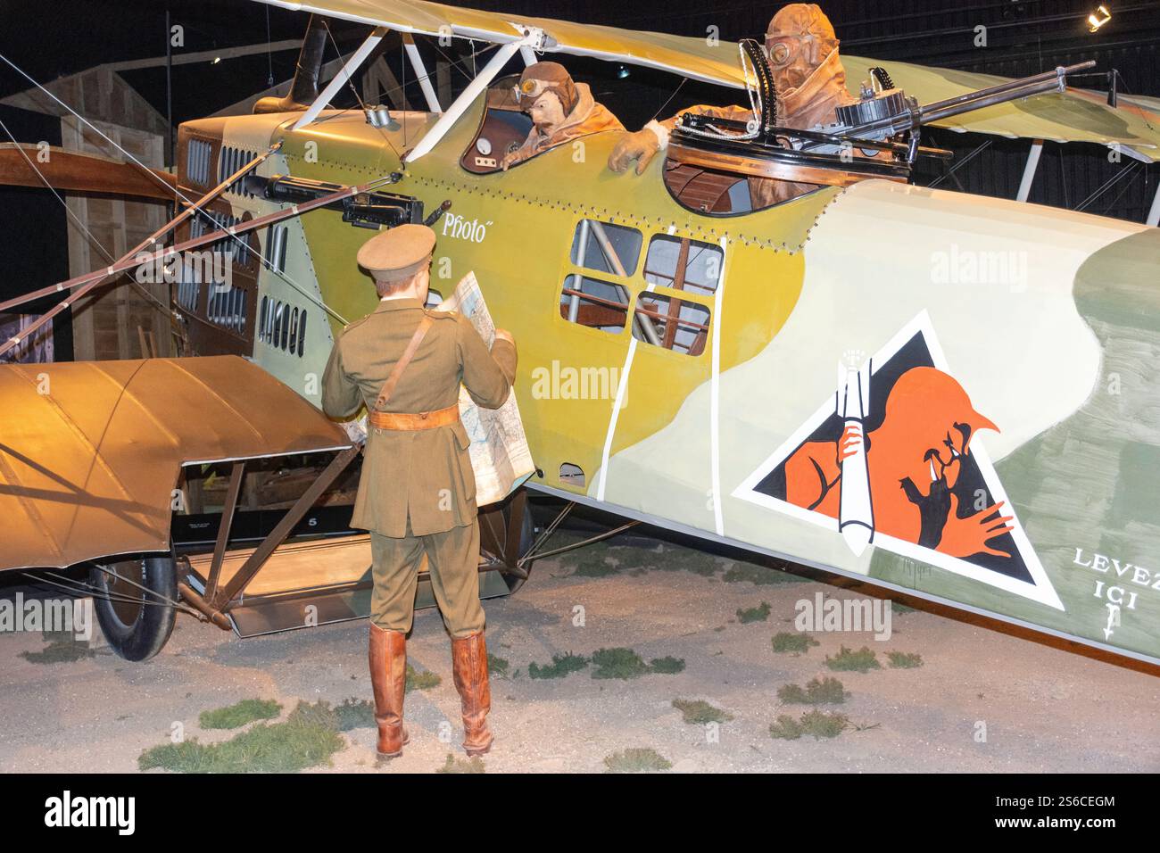 Knights of the Sky WW1 Exhibition, Omaka Aviation Heritage Centre, Omaka, Blenheim (Waiharakeke), Marlborough Region, South Island, nuova Zelanda Foto Stock