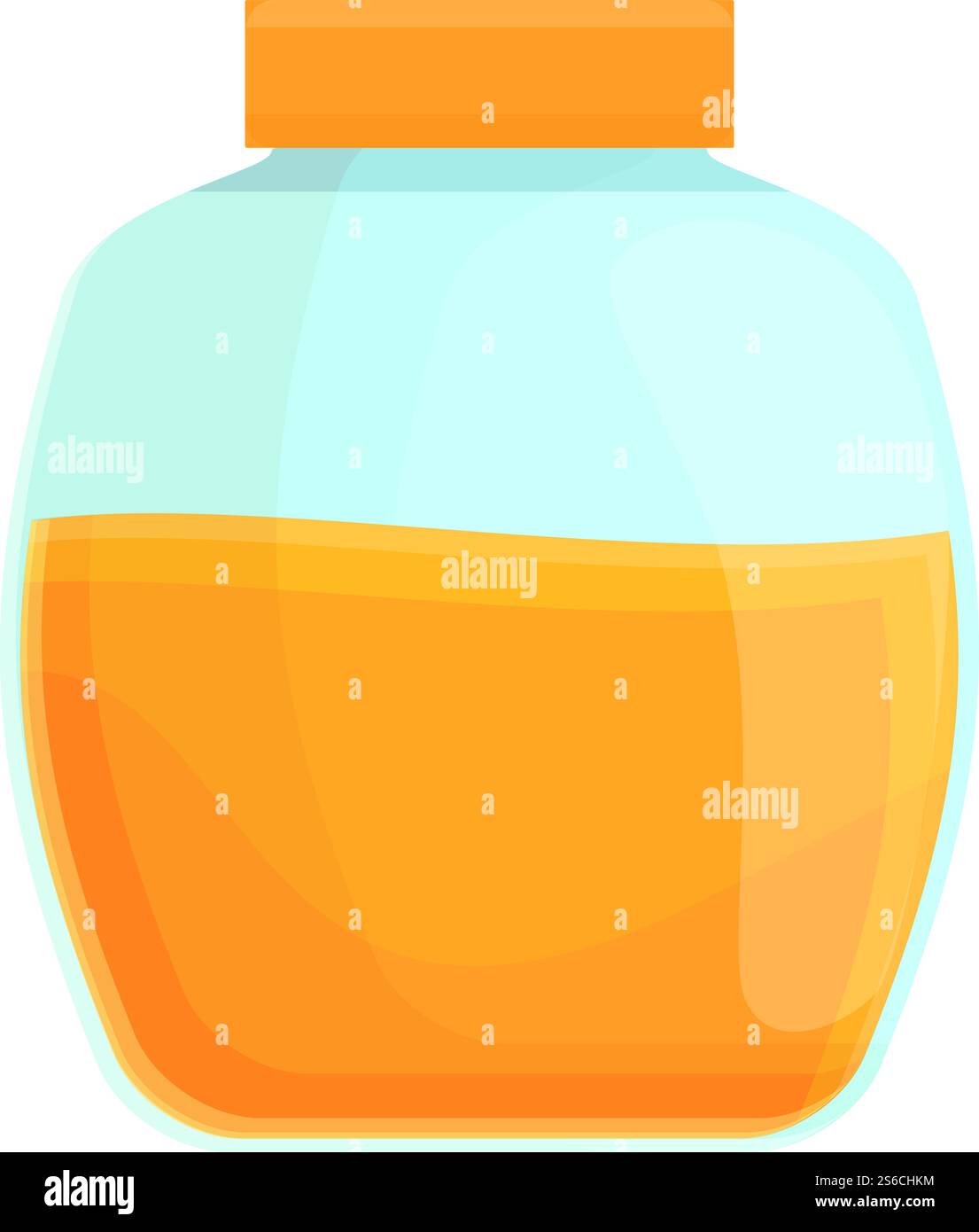 Icona del vaso di miele. Cartoni animati con icona vettoriale del vaso di miele per la progettazione del Web isolati su sfondo bianco. Icona del vaso di miele, stile cartoni animati Illustrazione Vettoriale