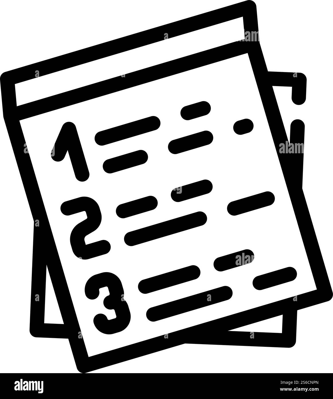 pianificare il vettore dell'icona della linea del giorno. pianifica l'insegna del giorno. illustrazione nera del simbolo del contorno isolato. pianificare l'illustrazione vettoriale dell'icona della linea del giorno Illustrazione Vettoriale