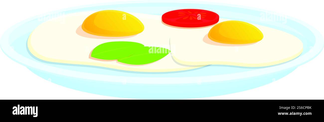 Icona delle uova sane per colazione. Cartone animato di colazione uova sane icona vettoriale per il web design isolato su sfondo bianco. Icona delle uova sane per colazione, stile cartoni animati Illustrazione Vettoriale