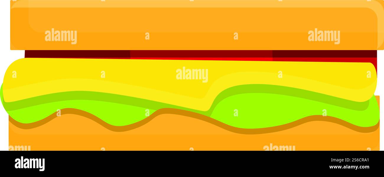 Icona di un sandwich salutare per la colazione. Cartoni animati di sana icona vettoriale del sandwich per la colazione per il web design isolato su sfondo bianco. Icona del sandwich salutare per la colazione, stile cartoni animati Illustrazione Vettoriale